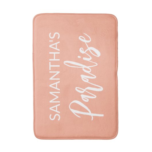 Moderne Peach Bath Mat Badematte (Vorderseite Vertikal)