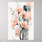 Moderne Peach Bloom Harmonie Poster (Vorne)