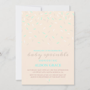 Moderne Peach & Blue Baby Sprinkle Einladung