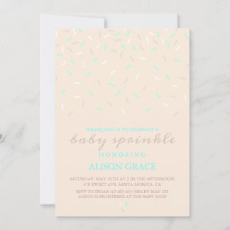 Moderne Peach & Blue Baby Sprinkle Einladung