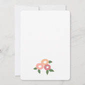 Moderne Peach Blume Bridal Dusche Einladung (Rückseite)