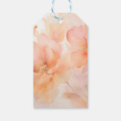 Moderne Peach Blume Hochzeit Vielen Dank Geschenkanhänger (Rückseite)