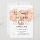 Moderne Peach Coral 16. Jegliche Einladung zum Geb (Vorderseite)