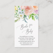 Moderne Peach floral Elegante Babydusche Begleitkarte (Vorderseite)