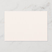 Moderne Peach floral Elegante Hochzeit Begleitkarte (Rückseite)