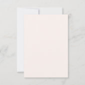 Moderne Peach floral Elegante Hochzeit RSVP Karte (Rückseite)