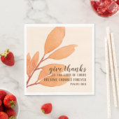 Moderne Peach Gold Wasserfarbe Dankeschön Drehbuch Serviette (Beispiel)