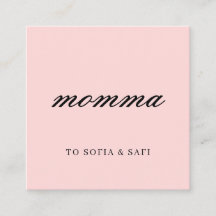 Moderne Peach Mommy-Kontaktgestaltung