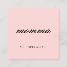 Moderne Peach Mommy-Kontaktgestaltung Rabattkarte