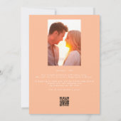 MODERNE PEACH NAMES | Foto QR Code RETT UNSEREN DA Einladung (Rückseite)