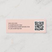 Moderne Peach QRCode Business Card Mini Visitenkarte (Rückseite)