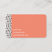 Moderne Peach Spots HELLO Ich bin Personalisiert Visitenkarte (Rückseite)