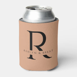 Moderne Peach Wedding Can Cooler/Coozie Dosenkühler