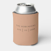 Moderne Peach Wedding Can Cooler/Coozie Dosenkühler (Kanne Rückseite)