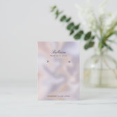 Moderne Pearl Background Ohrringe Business Card Visitenkarte (Stehend Vorderseite)
