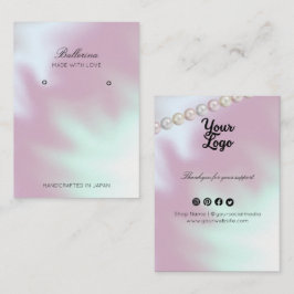 Moderne Pearl Background Ohrringe Business Card Visitenkarte