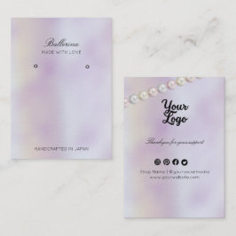 Moderne Pearl Background Ohrringe Business Card Visitenkarte