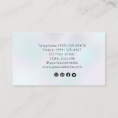 Moderne Pearl Pattern Business Card Visitenkarte (Rückseite)