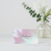 Moderne Pearl Pattern Business Card Visitenkarte (Stehend Vorderseite)