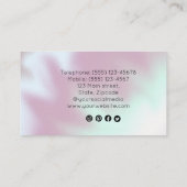 Moderne Pearl Pattern Business Card Visitenkarte (Rückseite)