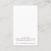 Moderne, pearlescent Necklace Display Card Visitenkarte (Rückseite)