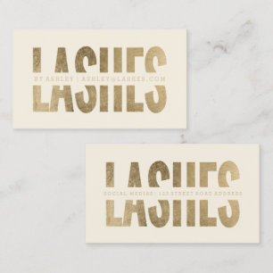 Moderne Peitsche schneiden Imitate Gold Typografie Visitenkarte
