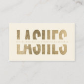 Moderne Peitsche schneiden Imitate Gold Typografie Visitenkarte (Rückseite)