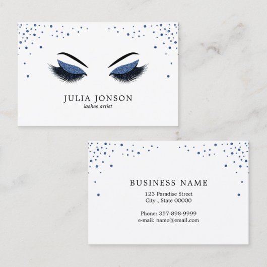 Moderne Peitschen mit dunkelblauem Visitenkarte (Vorne/Hinten)