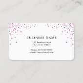 Moderne Peitschen mit dunklem rosa Maskenbildner Visitenkarte (Rückseite)