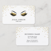 Moderne Peitschen mit GoldGlitzer-Make-upkünstler Visitenkarte (Vorne/Hinten)