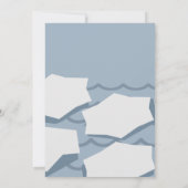 Moderne Penguin Ice Winter Geburtstagseinladung Einladung (Rückseite)