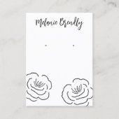 Moderne Peonies Blumenschmuck Earring Display Visitenkarte (Vorderseite)