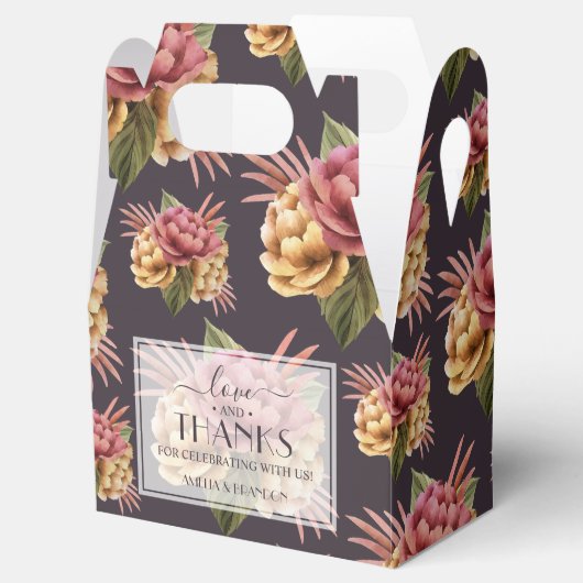 Moderne Peony-Blume Geschenkschachtel (Geöffnet)