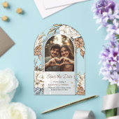 Moderne Peony & Hydrangea Hochzeit retten das Datu Acryleinladungen (Insitu (Hochzeit))