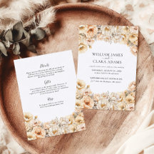 Moderne Peony Wasserfarbenflora auf einer Hochzeit