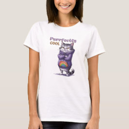 Moderne, perfekt Coole Katze Funny T-Shirt