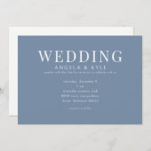 Moderne Periwinkle Horizontal Hochzeitseinladung Einladung (Vorne/Hinten)