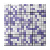 Moderne Periwinkle Lavender Geometrie Keramik Tile Fliese (Vorderseite)