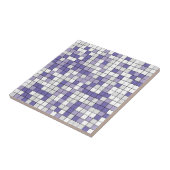 Moderne Periwinkle Lavender Geometrie Keramik Tile Fliese (Seite)
