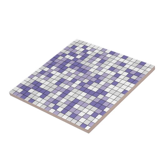 Moderne Periwinkle Lavender Geometrie Keramik Tile Fliese (Seite)
