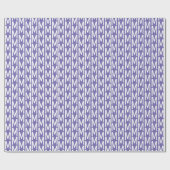 Moderne Periwinkle lila Monogramm Geburtstag Geschenkpapier (Flach)