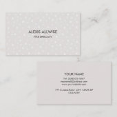 Moderne Perlen auf Silber Visitenkarte (Vorne/Hinten)