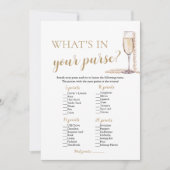 Moderne Perlen & Prosecco Was in deinem Handspiel  Einladung (Vorderseite)