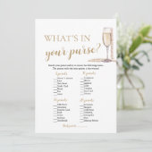 Moderne Perlen & Prosecco Was in deinem Handspiel  Einladung (Stehend Vorderseite)