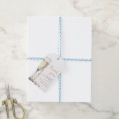 Moderne Perlen und Prosecco Brautparty Geschenkanhänger (Mit Garn)