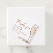 Moderne Perlen und Prosecco Brautparty Geschenkanhänger (Beispiel)