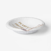 Moderne Perlen und Prosecco Brautparty Pappteller (Gewinkelt)