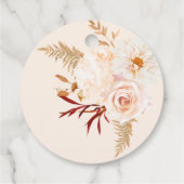 Moderne Perlen und Prosecco Brautparty Vielen Dank Geschenkanhänger (Rückseite)