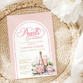 Moderne Perlen und Prosecco-Shower-Karte Vorlage