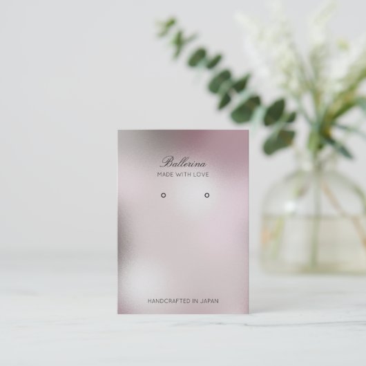 Moderne Perlenohrringe Visitenkarte (Stehend Vorderseite)